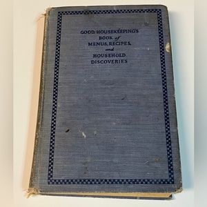 Good housekeeping vintage 1920s household menu recipes book kitschy retro